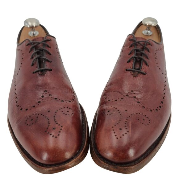 Allen Edmonds Fairfax Dress Shoes Mens size 8 Brown Leather Wholecut Oxfords USA - Picture 6 of 11